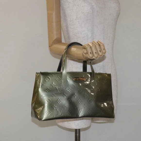 LOUIS VUITTON Monogram Vernis Wilshire PM Bag Gris Art Deco - Picture 1 of 15